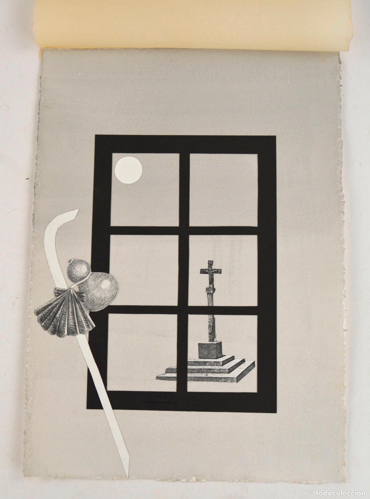 Arte: Rosa Yag&uuml;e, poema n&uacute;mero 12, Butafumeiro, t&eacute;cnica mixta, collage sobre papel.
