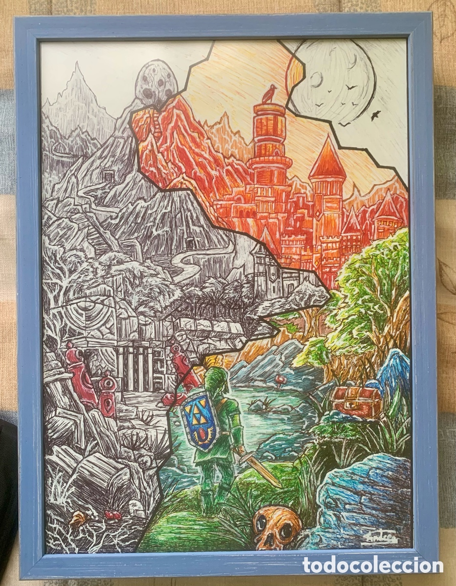 Arte: The Legend of Zelda Cuadro artesanal memorabilia edici&oacute;n limitada