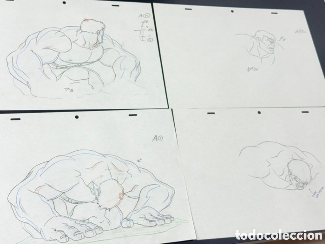 Arte: X-Men 1992-97 &ndash; 4 Dibujos Originales &ndash; Hulk