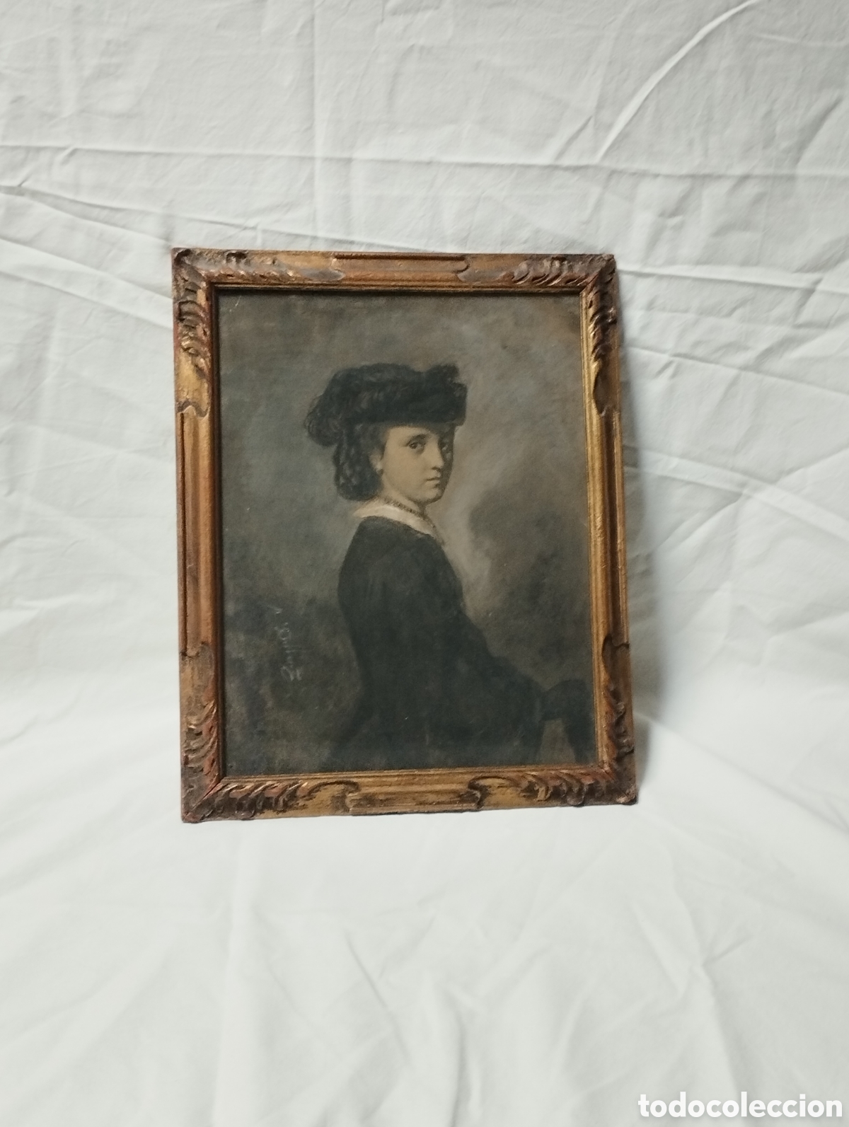 Arte: ANTIGUO DIBUJO CARBONCILLO ADOLF ALEXANDER DILLENS, BELGA 1821-1877
