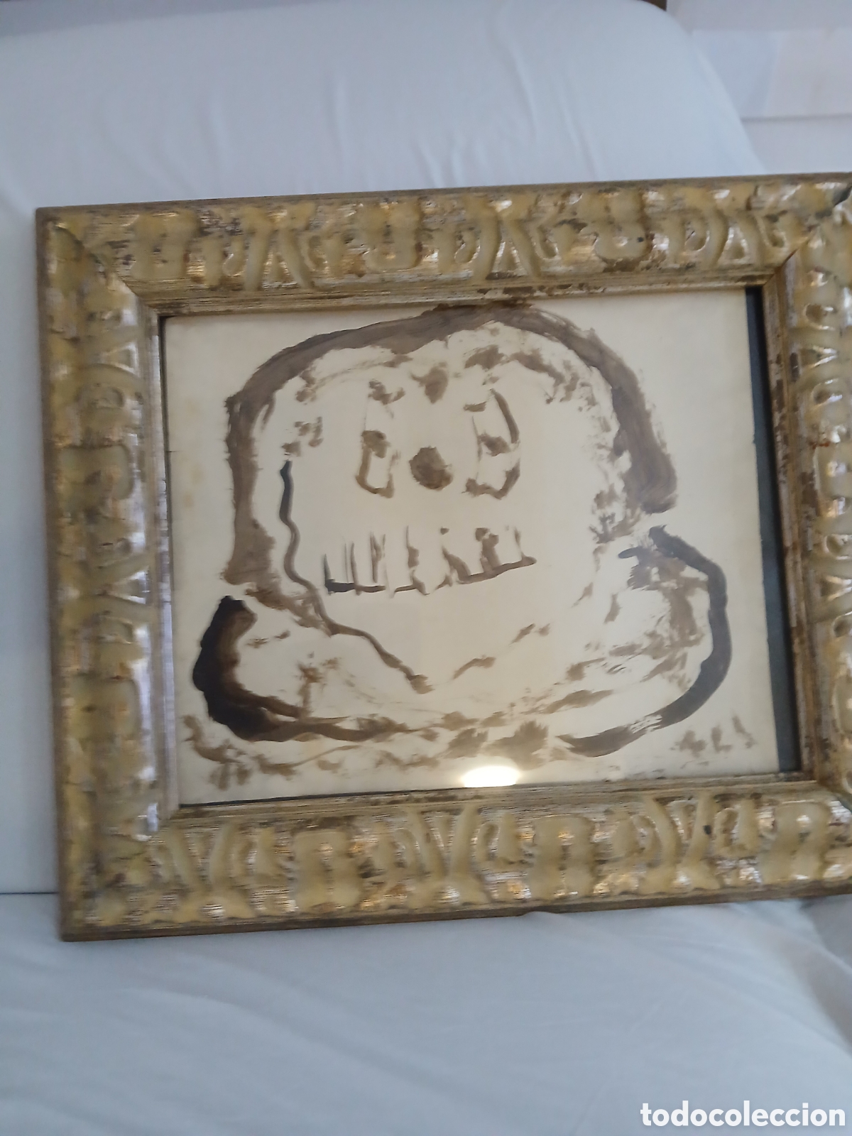 Arte: Dibujo tinta enmarcado sin identificar