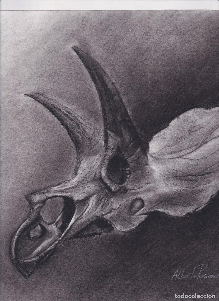 Arte: Dibujo original Triceratops - Foto 3