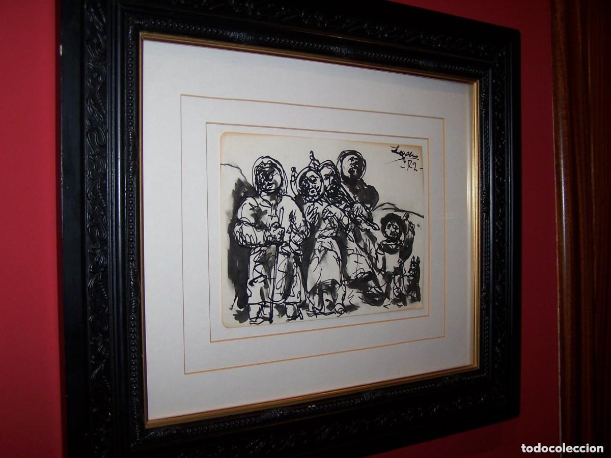 Arte: Laxeiro tinta y aguada sobre papel certificado Fundaci&oacute;n Laxeiro Vigo Galicia