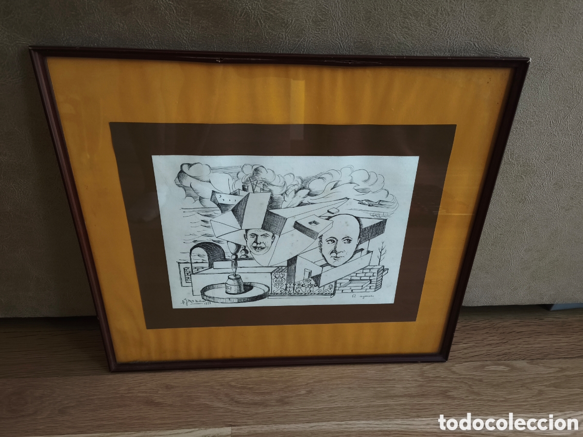 Arte: DIBUJO ORIGINAL A TINTA &rdquo;EL INGENIOSO&rdquo; - JOS&Eacute; MAR&Iacute;A MOLINER (1973)