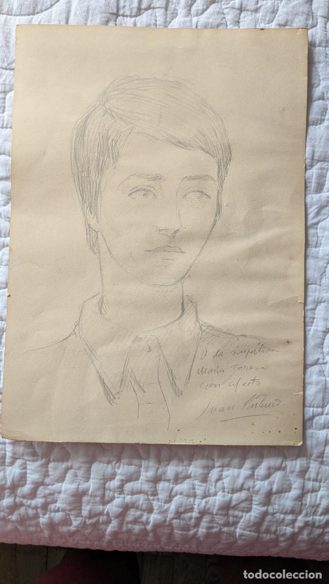Arte: Juan Casta&ntilde;er Pay&aacute;:dibujo .lapiz retrato 1970