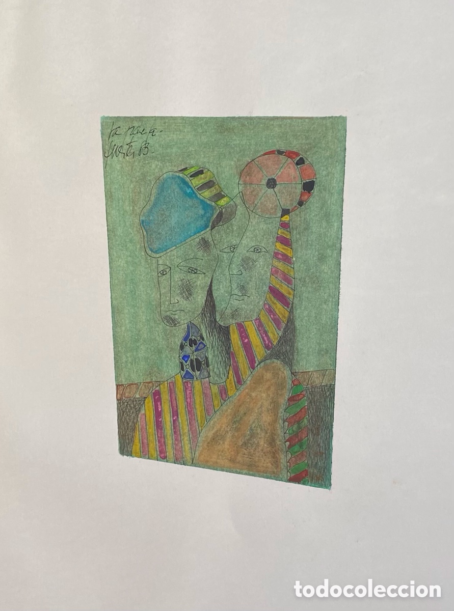 Arte: Obra original Fuertes 1983 la pareja