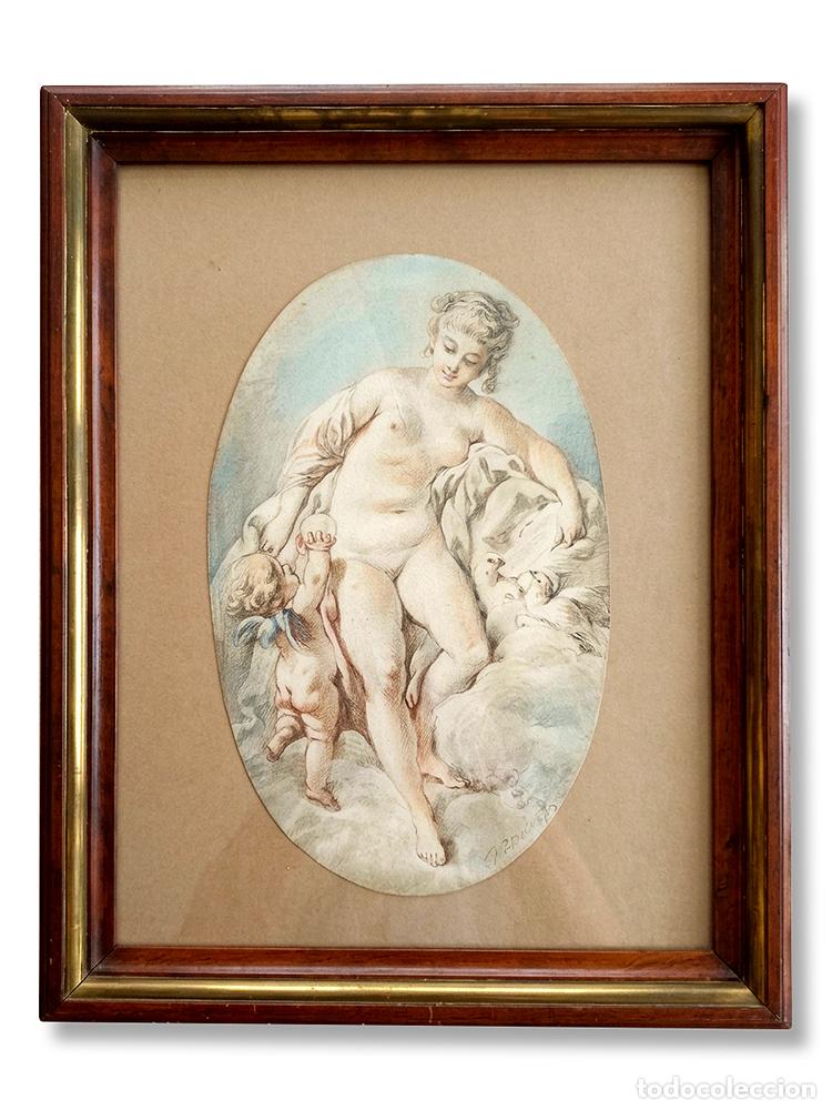 Arte: FRAN&Ccedil;OIS BOUCHER - DIBUJO ROCOC&Oacute; ( ENMARCADO )
