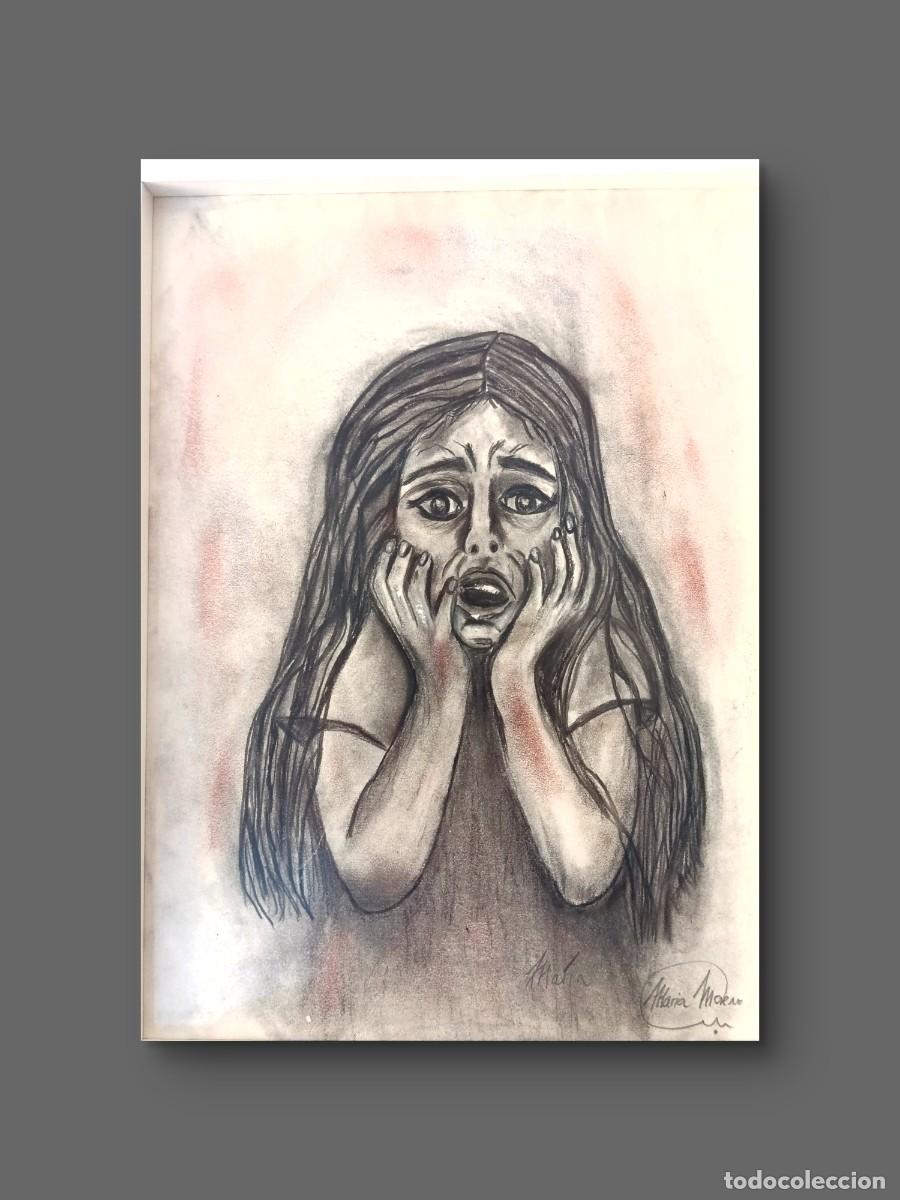 Arte: El grito interior&rdquo;&rdquo; Dibujo original en carboncillo grafito