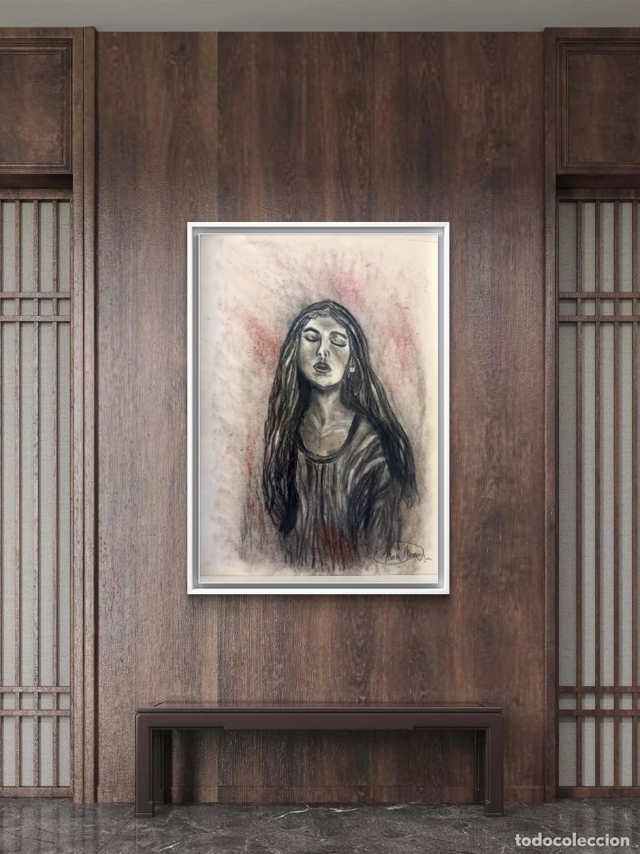 Arte: La calma ancestral&rdquo; dibujo original en carboncillo grafito