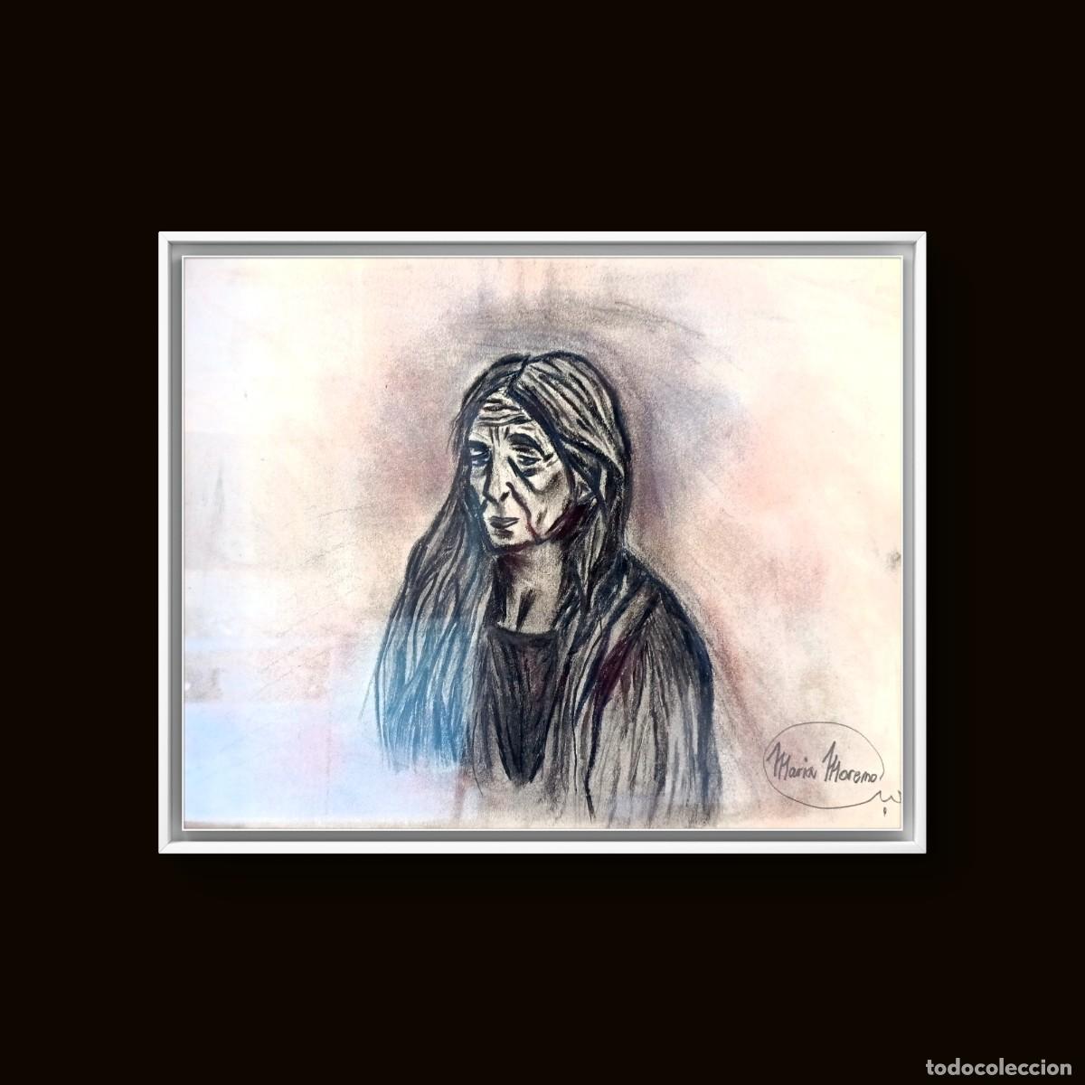Arte: &rdquo;La Guardiana&rdquo; dibujo original en carboncillo grafito