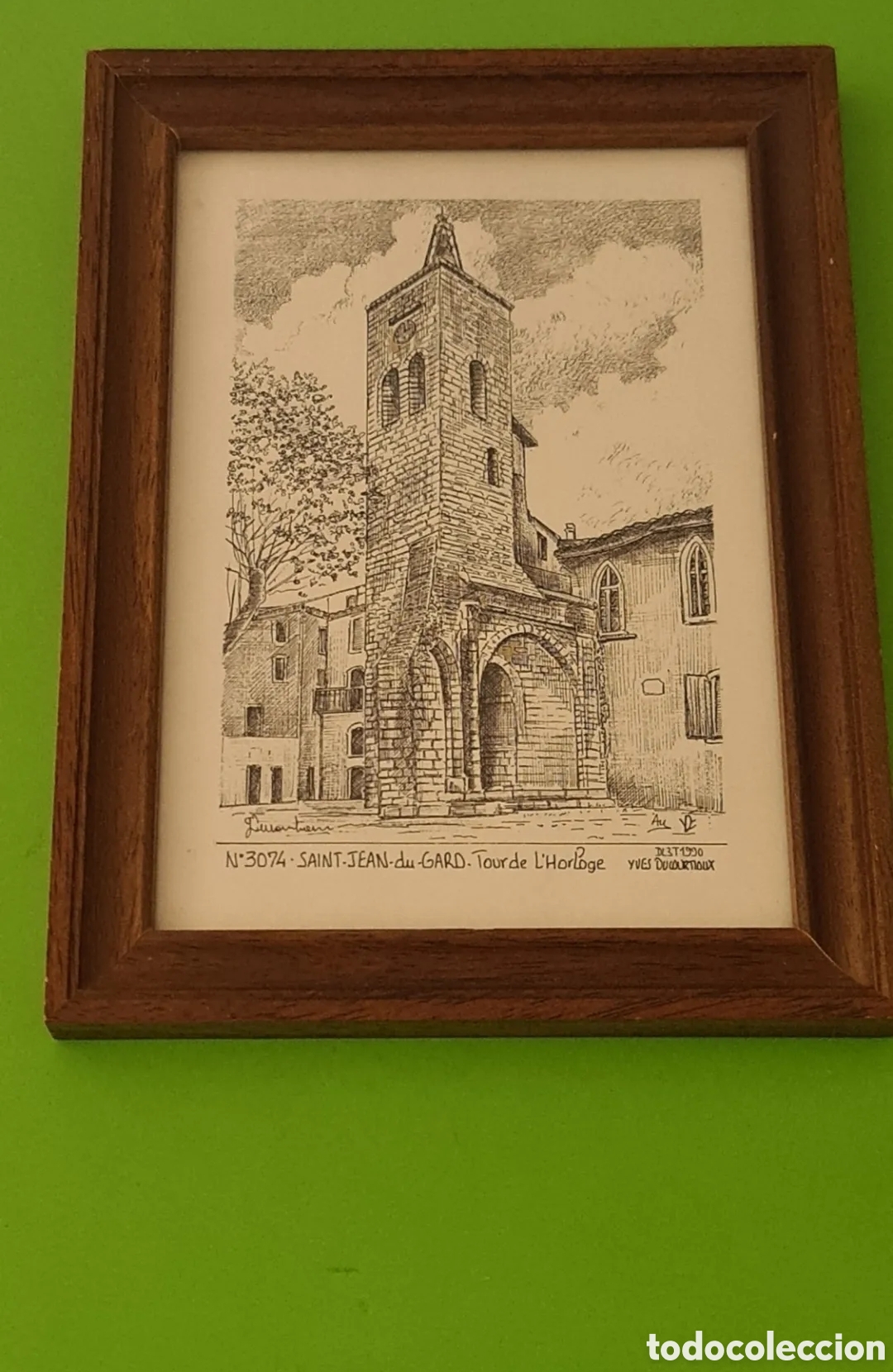 Art: Dibujo plumilla enmarcado Saint-Jean-du-Gard