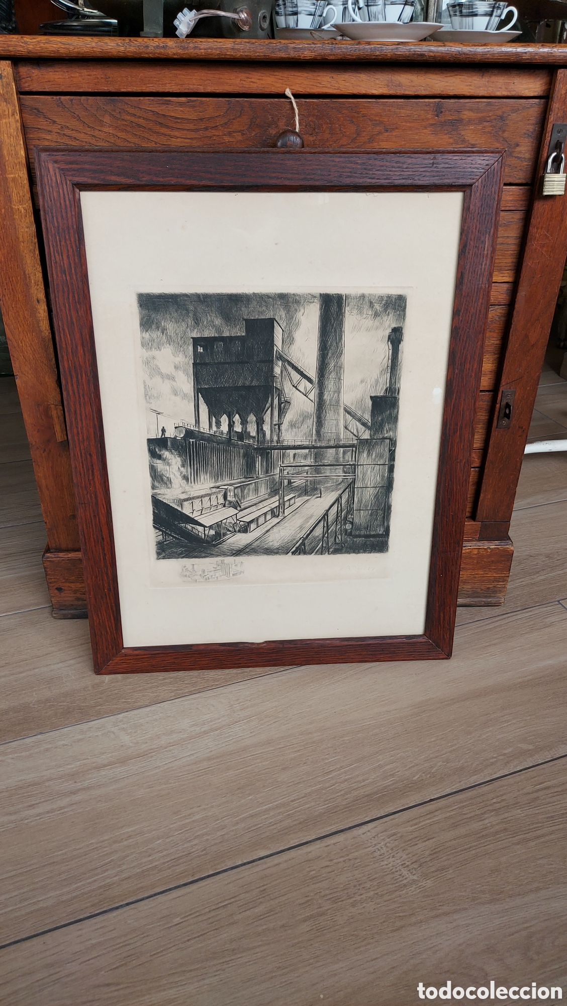 Arte: Dibujo industrial antiguo circa 1920-1930