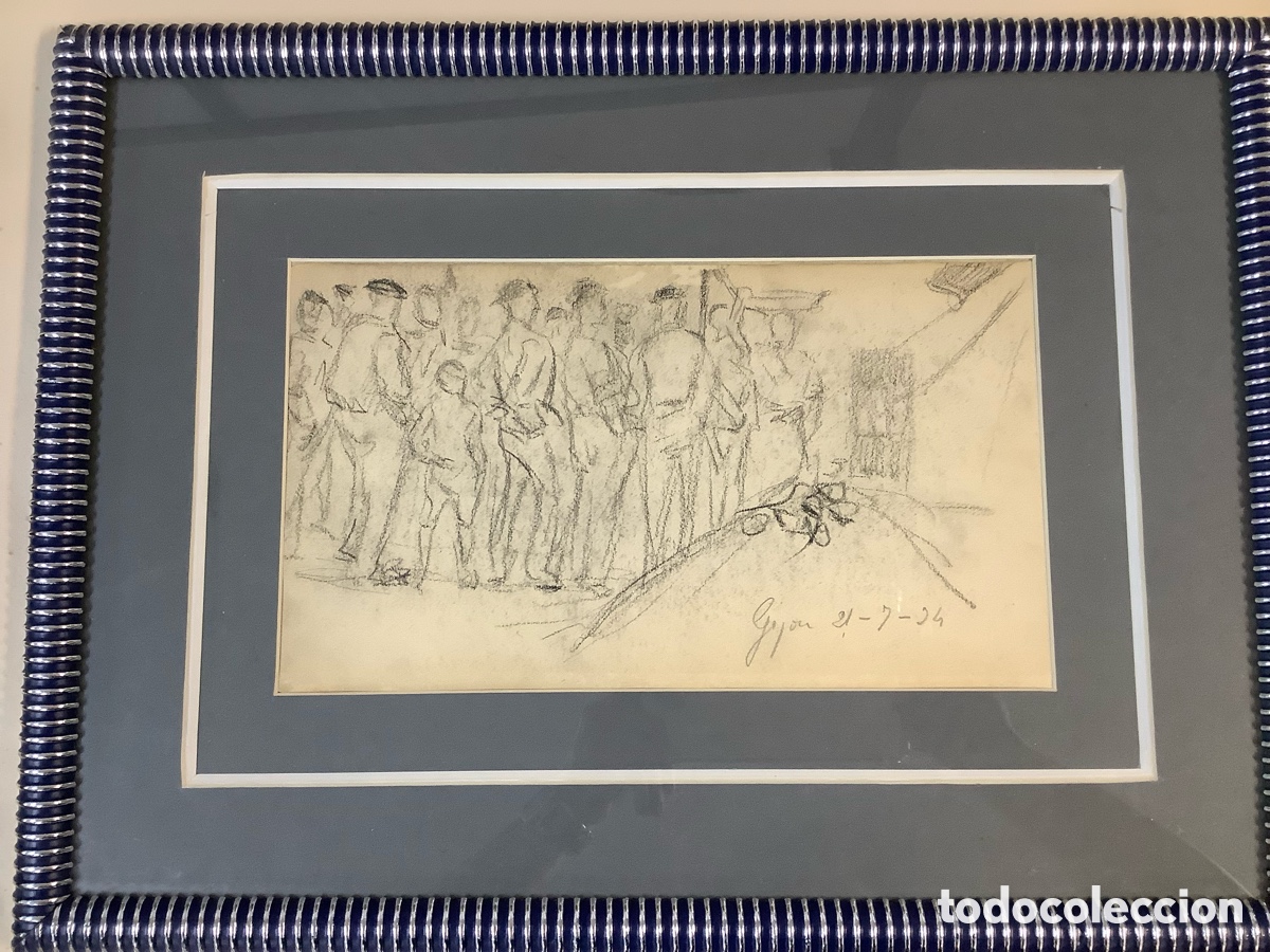 Arte: &ldquo;Trabajadores de Gij&oacute;n en 1934&rdquo; Dibujo a grafito.