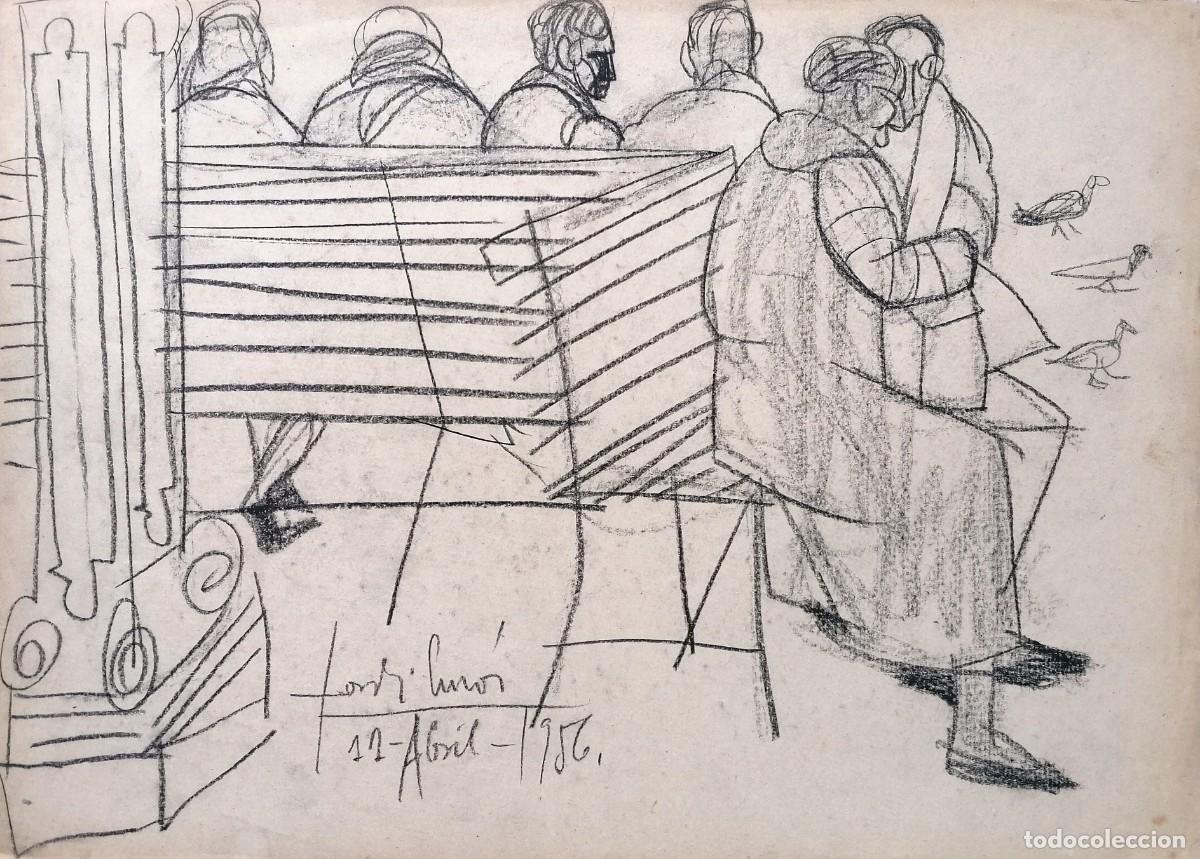 Arte: JORDI CUROS CERAS/PAPEL 50 X 36 CM. FIRMADO Y FECHADO 1956.