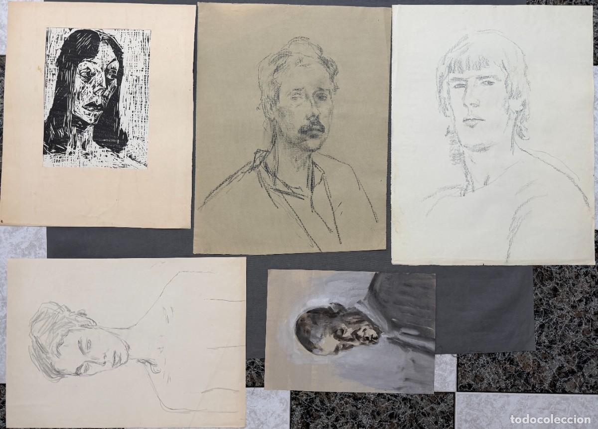 Arte: LUTZ HEYDER , 1950 - 2000 , lote de 8 dibujos originales y 1 grabado , A&ntilde;o 1990 aprox.