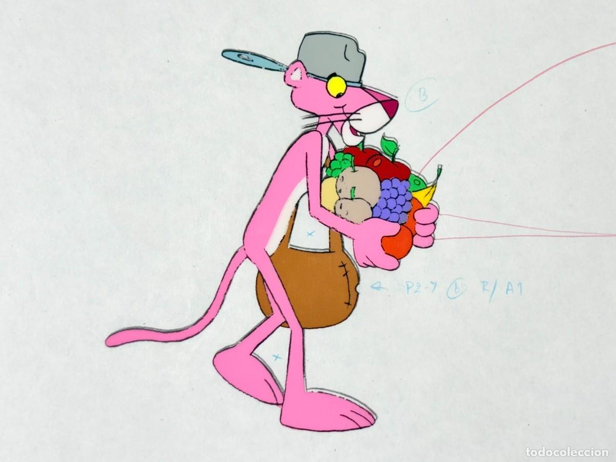 Art: DIBUJO Y CELULOIDE ORIGINAL DE LA PANTERA ROSA (A&Ntilde;OS 70) CERTIFICADO Y RARO