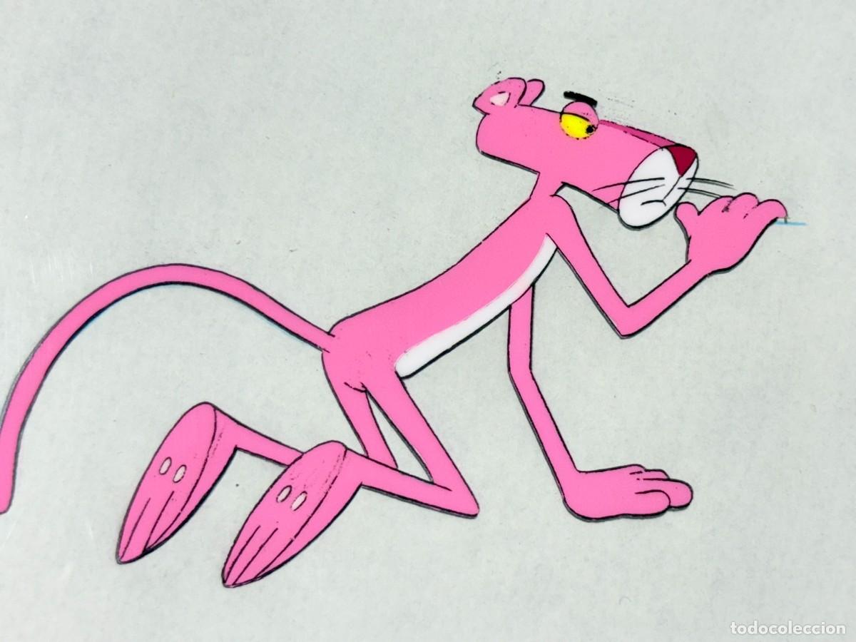 Arte: DIBUJO Y CELULOIDE ORIGINAL DE LA PANTERA ROSA (A&Ntilde;OS 70) CERTIFICADO Y RARO
