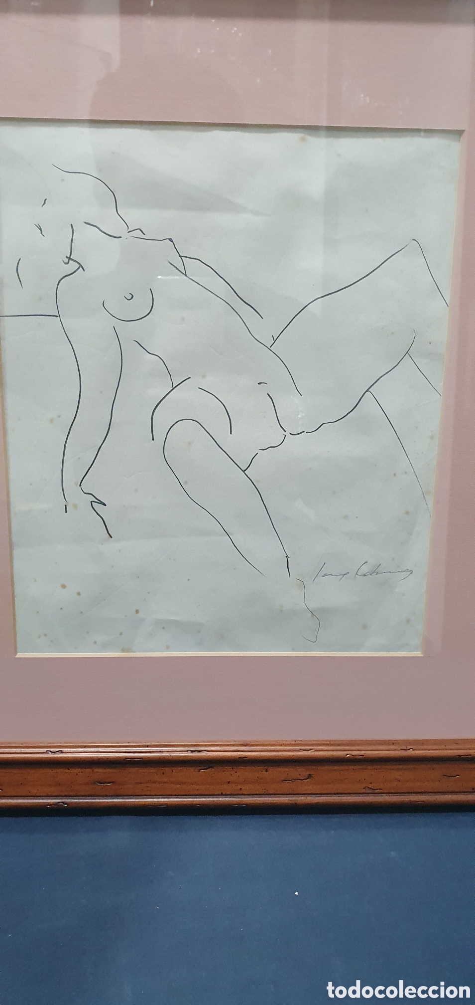 Arte: Dibujo a l&aacute;piz desnudo Xaime Cabanas. (L135)