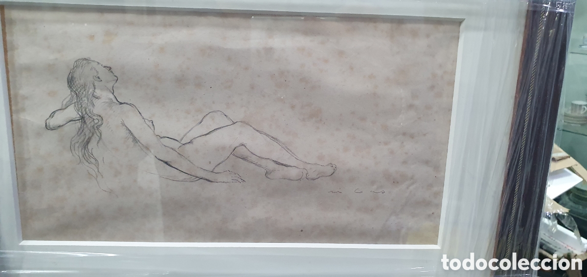 Arte: Federico Ribas Montenegro. Dibujo a l&aacute;piz. Desnudo. (L135)