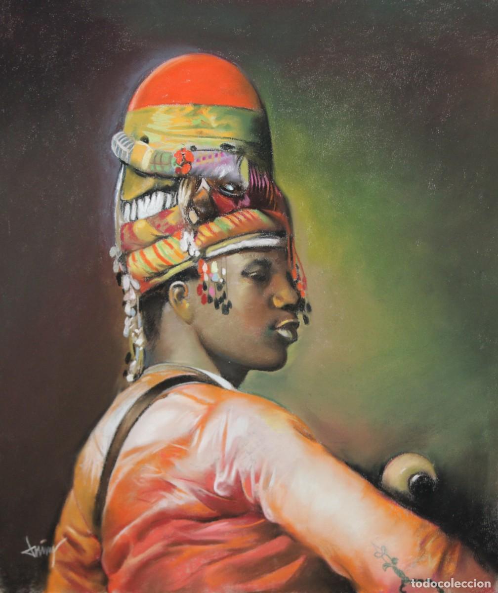 Arte: DOMINGO ALVAREZ GOMEZ (1942) DIBUJO A PASTEL. BASHI-BAZOUK (After Jean-L&eacute;on Gerome)