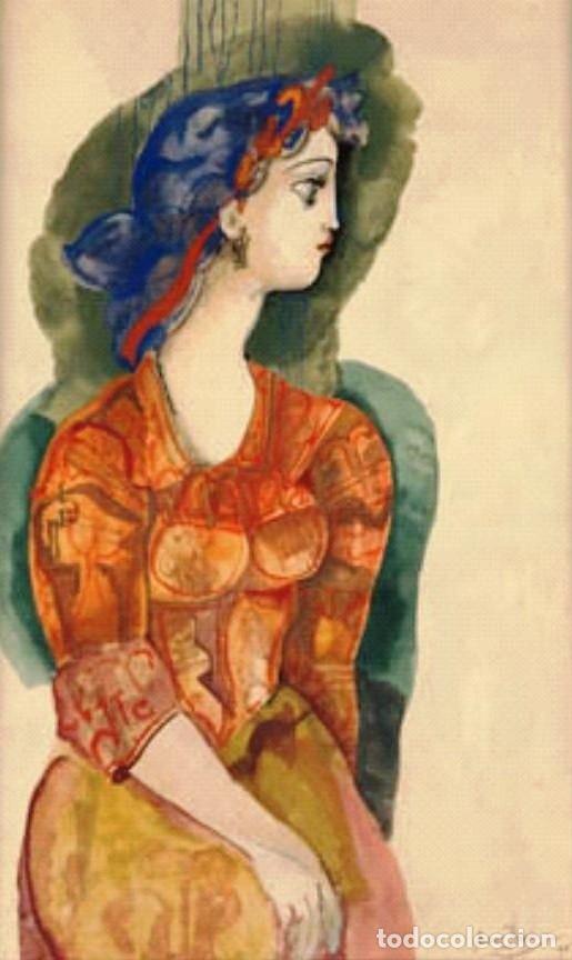 Arte: ARRANZ-BRAVO, EDUARDO &rdquo;Figura femenina&rdquo;. Gouache sobre papel. Enmarcado
