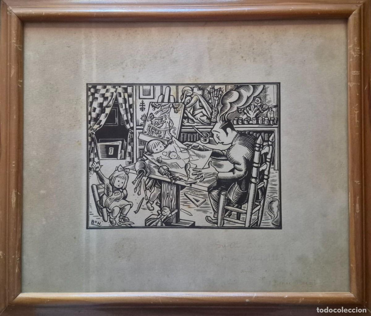 Kunst: BON Rom&agrave; Bonet i Sintes 1886-1967 dibujo 39x33 cm.