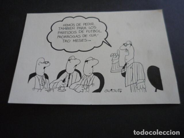 Arte: TIRA COMICA DEL ILUSTRADOR QUIQUE DIBUJO ORIGINAL 17 X 24.5 CM