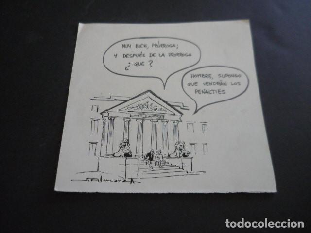 Art: TIRA COMICA DEL ILUSTRADOR ALMARZA DIBUJO ORIGINAL 18 X 18 CM
