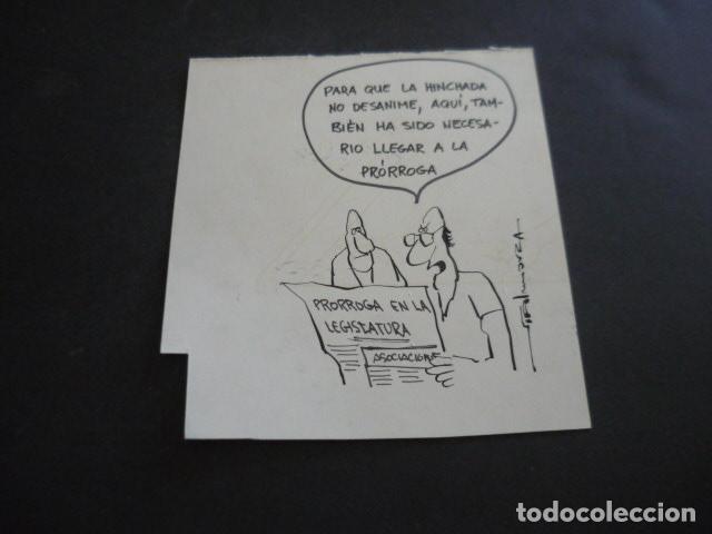 Arte: TIRA COMICA DEL ILUSTRADOR ALMARZA DIBUJO ORIGINAL 16 X 15 CM