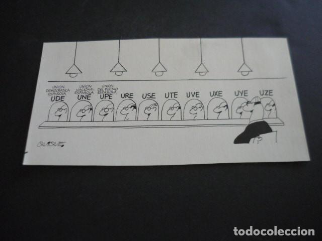 Art: TIRA COMICA DEL ILUSTRADOR QUIQUE DIBUJO ORIGINAL 13 X 25 CM