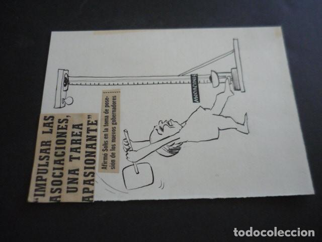 Art: TIRA COMICA DEL ILUSTRADOR ALMARZA DIBUJO ORIGINAL 17 X 23 CM