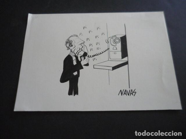 Arte: TIRA COMICA DEL ILUSTRADOR NAVAS DIBUJO ORIGINAL 18 X 24 CM