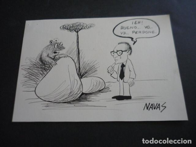 Arte: TIRA COMICA DEL ILUSTRADOR NAVAS DIBUJO ORIGINAL 17 X 24 CM