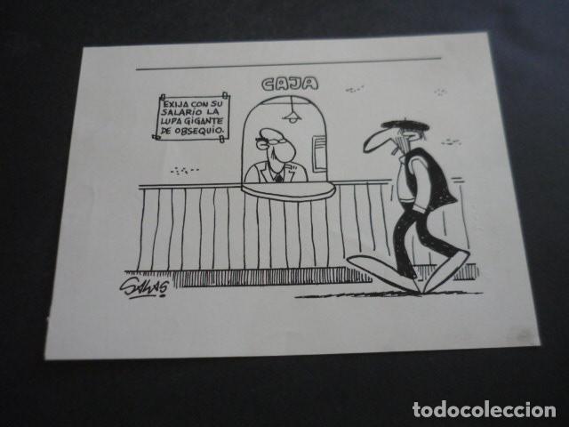 Arte: TIRA COMICA DEL ILUSTRADOR SALAS DIBUJO ORIGINAL 16 X 21 CM