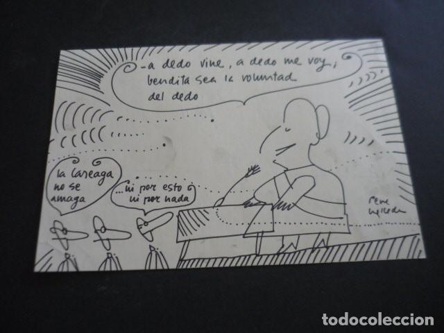 Art: TIRA COMICA DEL ILUSTRADOR PEPE MOLLEDA DIBUJO ORIGINAL 17 X 23 CM