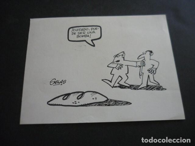 Kunst: TIRA COMICA DEL ILUSTRADOR SALAS DIBUJO ORIGINAL 16 X 21 CM