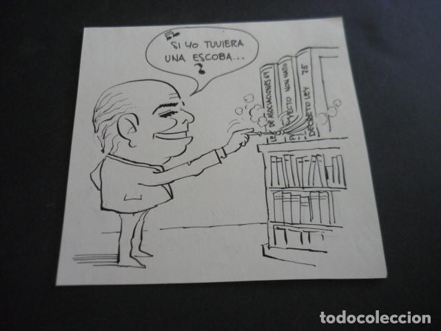 Art: TIRA COMICA DEL ILUSTRADOR SANTIAGO ALMARZA DIBUJO ORIGINAL 20 X 20 CM