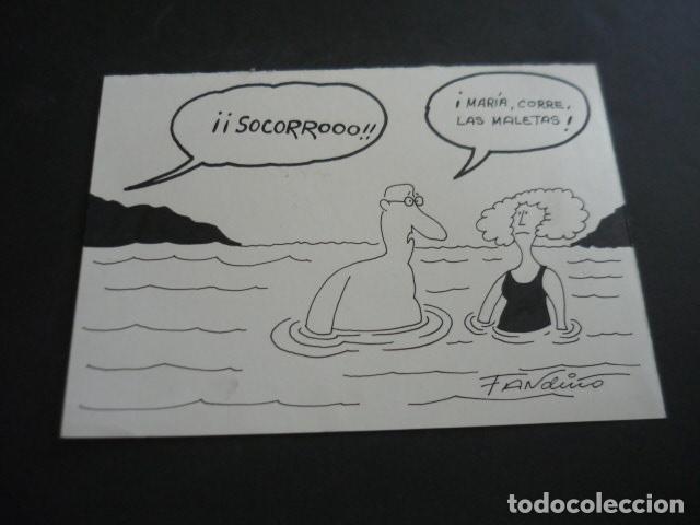 Kunst: TIRA COMICA DEL ILUSTRADOR FANDI&Ntilde;O DIBUJO ORIGINAL 17 X 23 CM