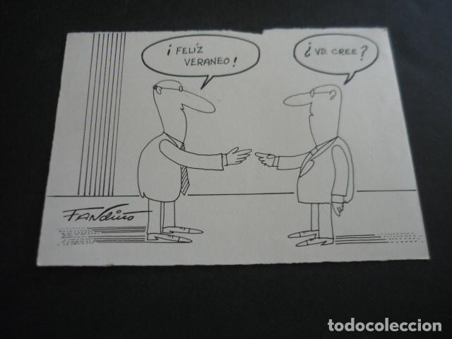 Arte: TIRA COMICA DEL ILUSTRADOR FANDI&Ntilde;O DIBUJO ORIGINAL 17 X 23 CM
