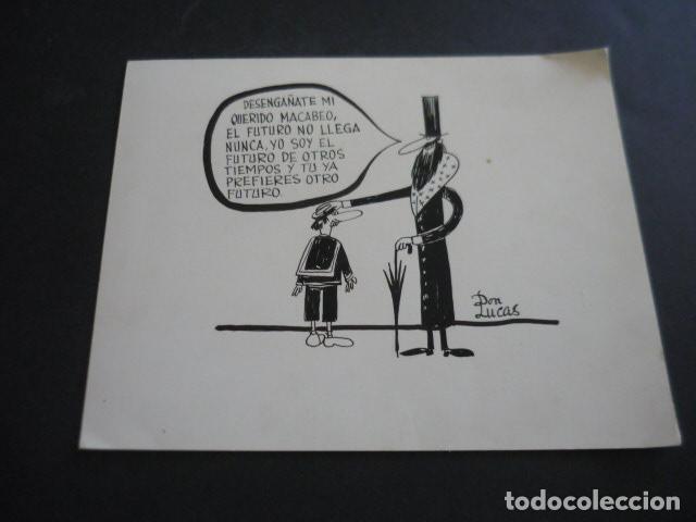 Arte: TIRA COMICA DEL ILUSTRADOR DON LUCAS DIBUJO ORIGINAL 19 X 24 CM