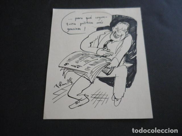Arte: TIRA COMICA DEL ILUSTRADOR LORENZO MIRANDA DIBUJO ORIGINAL 16 X 20 CM