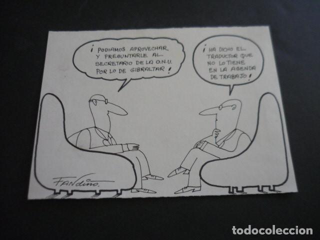 Kunst: TIRA COMICA DEL ILUSTRADOR FANDI&Ntilde;O DIBUJO ORIGINAL 17 X 22 CM