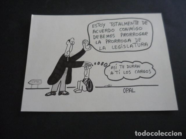 Arte: TIRA COMICA DEL ILUSTRADOR OPALDIBUJO ORIGINAL 16 X 21 CM