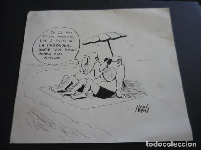 Art: TIRA COMICA DEL ILUSTRADOR NAVAS DIBUJO ORIGINAL 24 X 27 CM