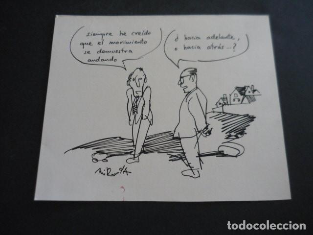 Arte: TIRA COMICA DEL ILUSTRADOR LORENZO MIRANDA DIBUJO ORIGINAL 15 X 20 CM
