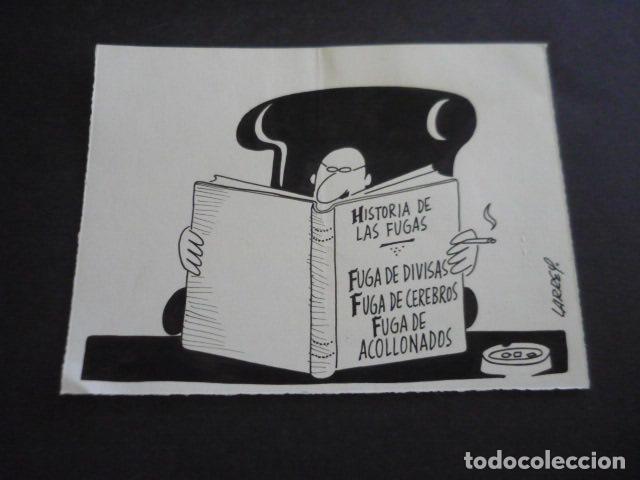 Kunst: TIRA COMICA DEL ILUSTRADOR LARREY DIBUJO ORIGINAL 15 X 20 CM