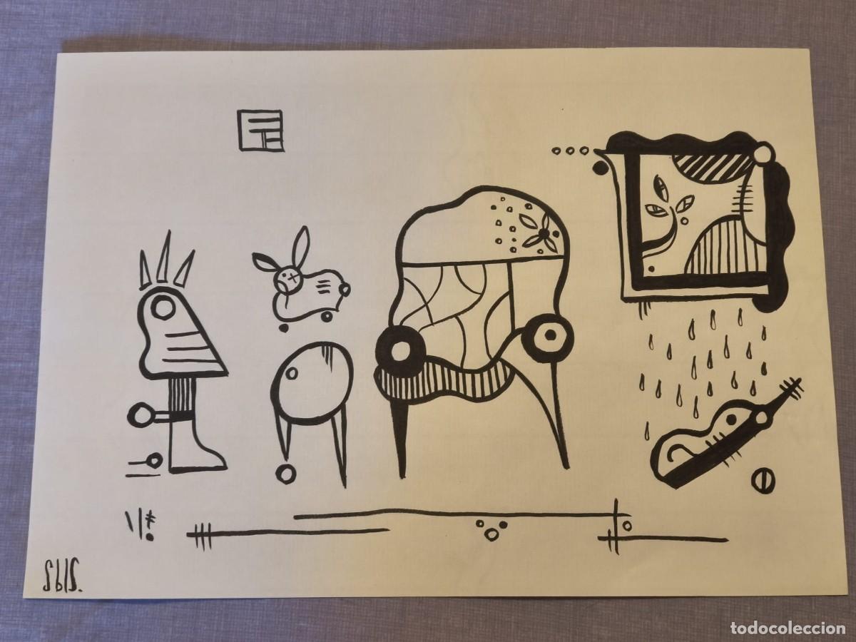 Arte: Original. Tinta sobre papel verjurado. 21x29cm. Sin t&iacute;tulo. Firmado SBLS