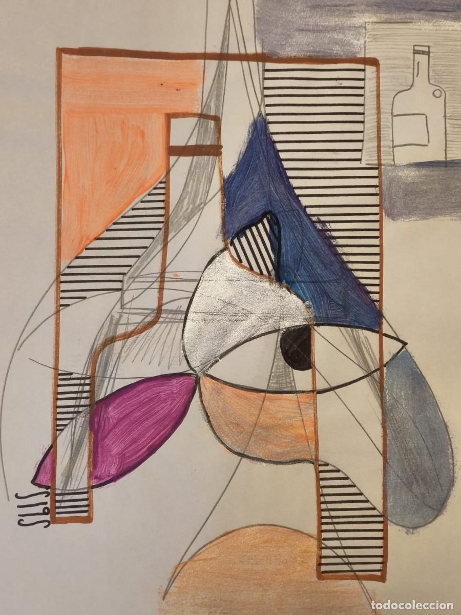 Arte: Original. Tinta, grafito y acr&iacute;lio sobre papel verjurado. 21x29cm. Sin t&iacute;tulo. Firmado SBLS