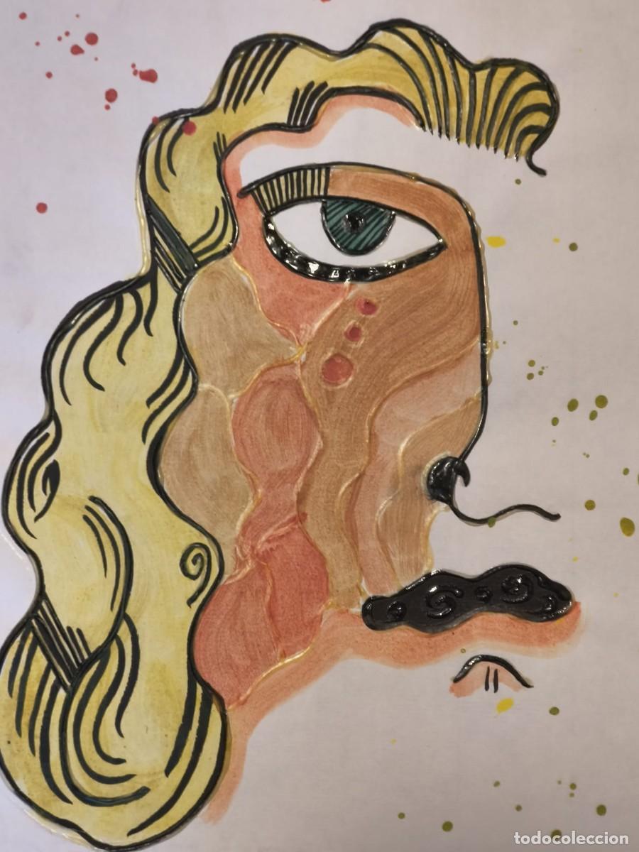 Art: Original. Tinta y acr&iacute;lio sobre papel verjurado. 21x29cm. Sin t&iacute;tulo. Firmado SBLS