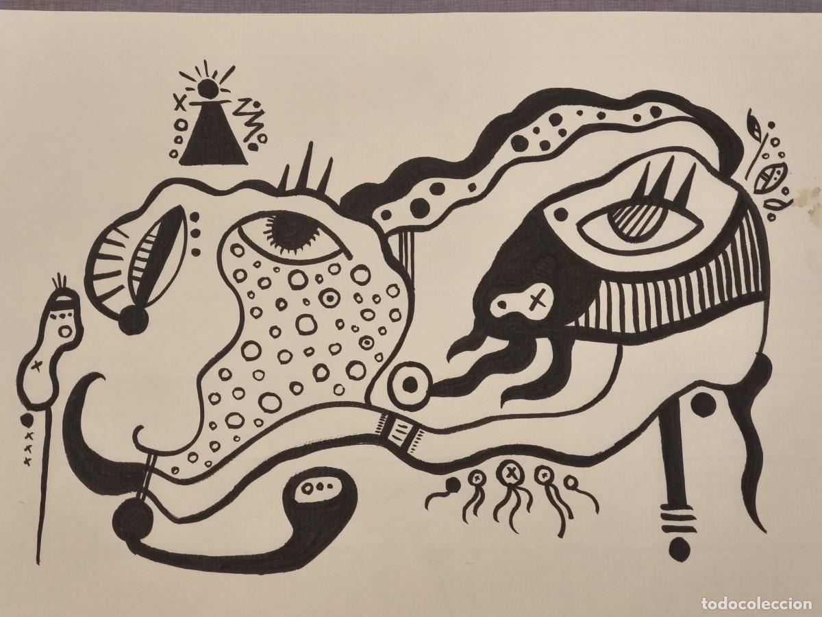 Art: Dibujo original, serie bestiarios. Tinta sobre papel verjurado. 21x29cm. Sin t&iacute;tulo. Firmado SBLS
